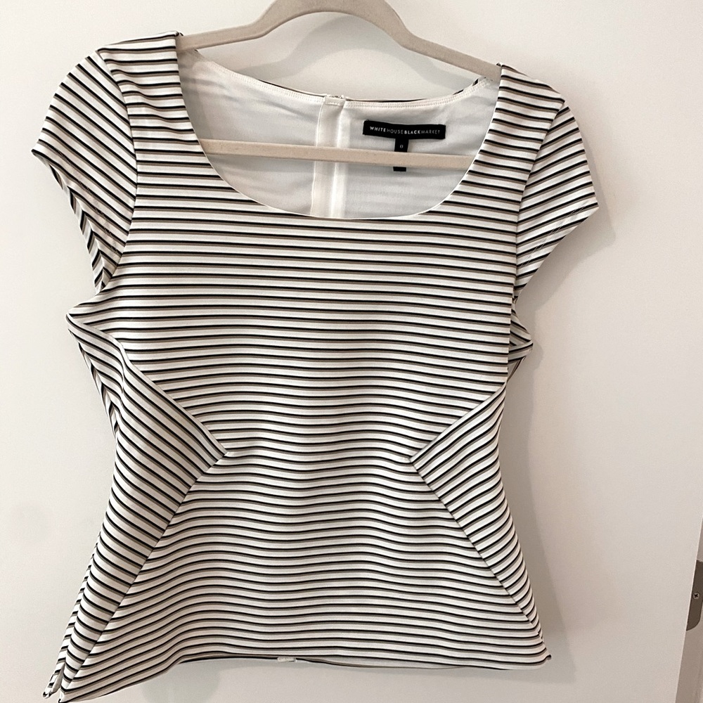 White House black market peplum top